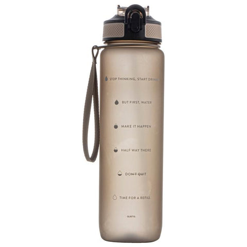 Drinkfles motivation taupe