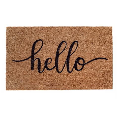 Deurmat kokos - Hello