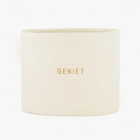 Keramieken luxe geurkaars jasmijn geniet