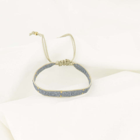 Miyuki armbandje stipje grijsblauw