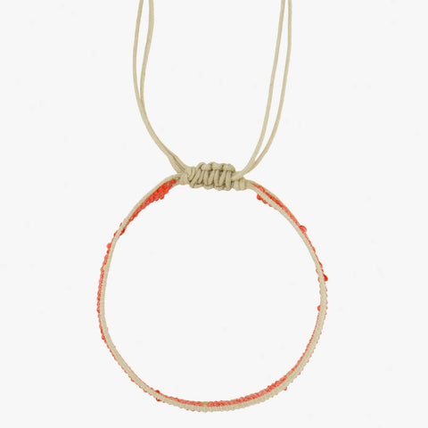 Miyuki armbandje stipje koraalrood