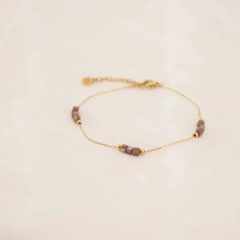 Armband met steentjes amber