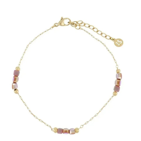 Armband met steentjes amber