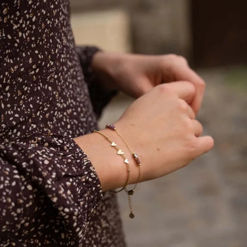 Armband met steentjes amber