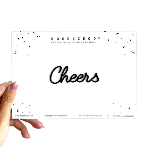 Muursticker a5 zwart: Cheers
