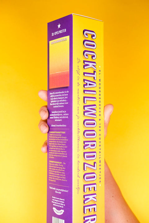 XL spelposter - cocktailwoordzoeker