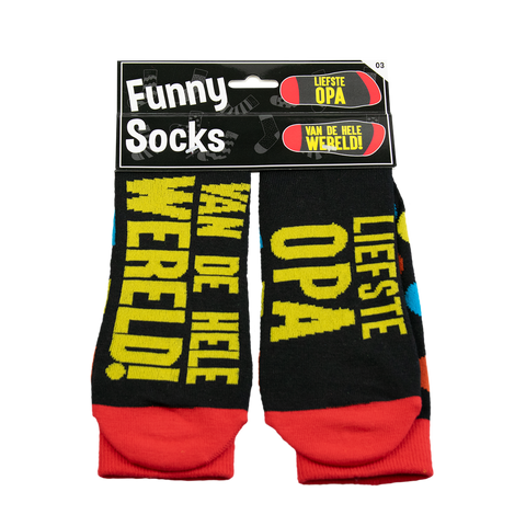 Funny socks - Liefste opa - multi color
