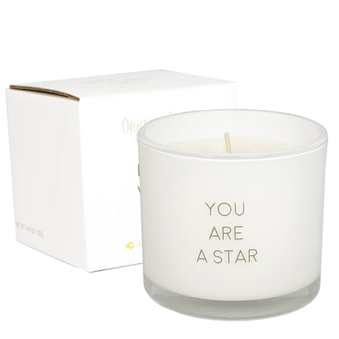 Geurkaars met wens en armband - You are a star