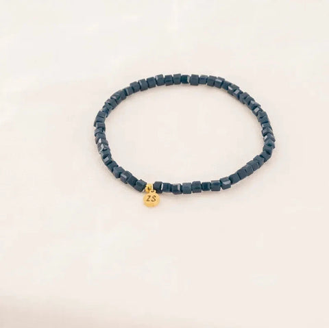 Kralenarmbandje donkerblauw