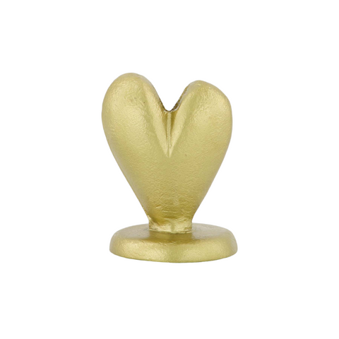 Metalen kandelaartje hartje goud