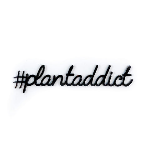 Muursticker a5 zwart: #plantaddict