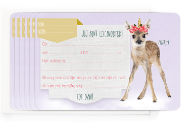 Uitnodiging bambi 5st