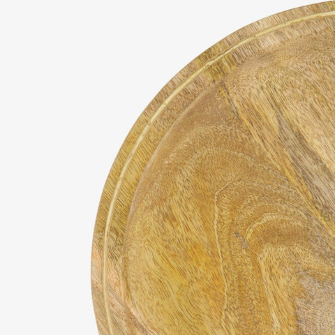 Houten stylingbord met gouden rand 30cm