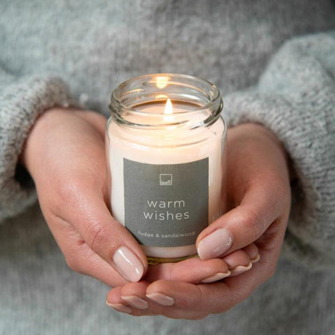 Kaars in pot warm wishes