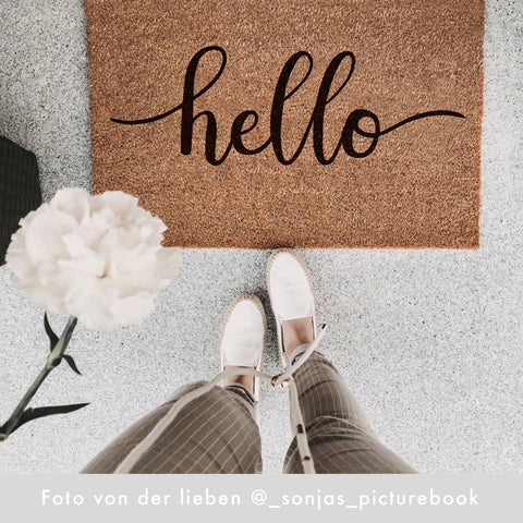Deurmat kokos - Hello