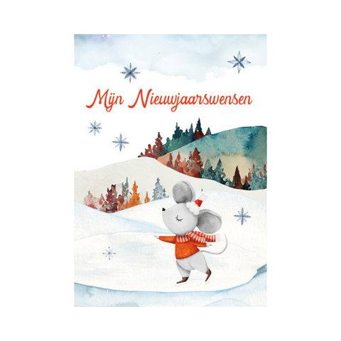 Nieuwjaarsbrief: mijn nieuwjaarswensen (muisje)