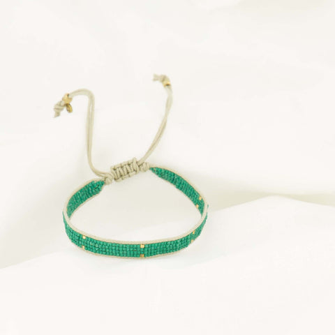Miyuki armbandje stipje groen