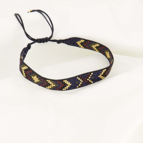 Miyuki armbandje zigzag multicolor blauw