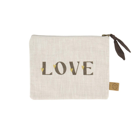 Toilettas love zand/ antraciet/ goud