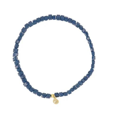 Kralenarmbandje donkerblauw