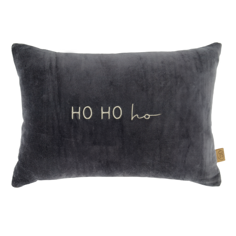 Kussen ho ho ho donkergroen 35x25cm