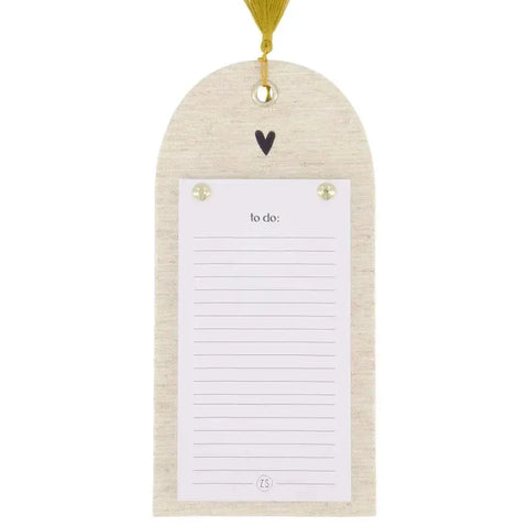 To-do-lijstje op linnen bord