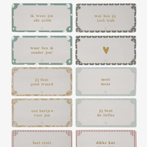 10 complimentenkaartjes in doosje